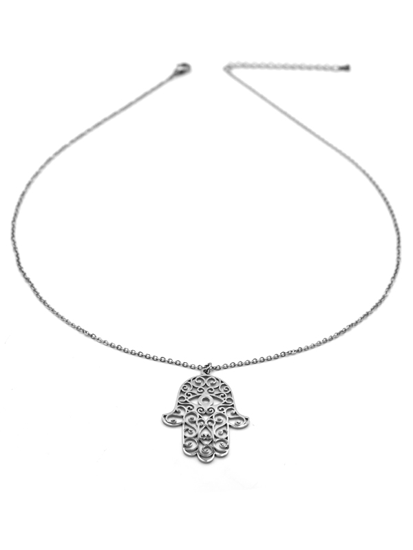 Edelstahlkette Hand der Fatima (47+5cm)