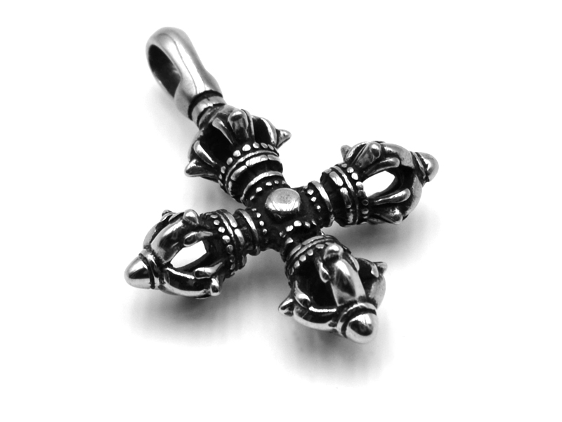 Edelstahlanhänger Kreuz  (4x3cm)