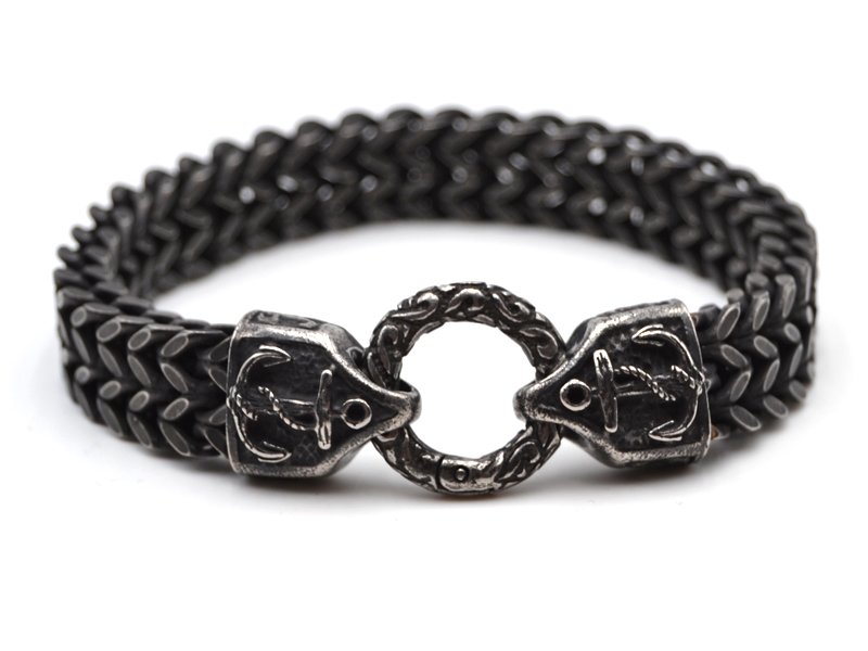 Edelstahlarmband  "Anker" (23cm)