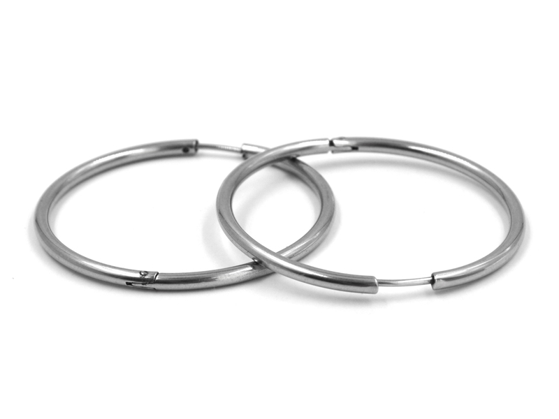 Edelstahl Creolen (40mm)(2,5mm)