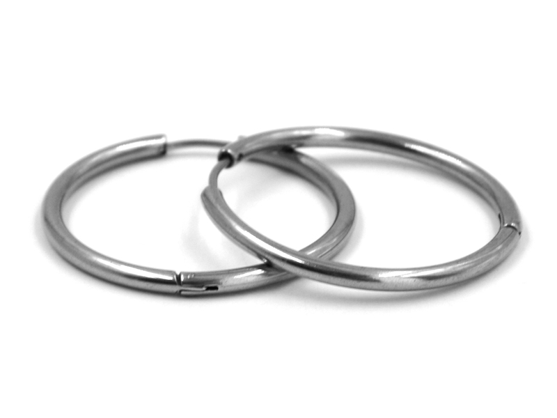 Edelstahl Creolen (30mm)(2,5mm)