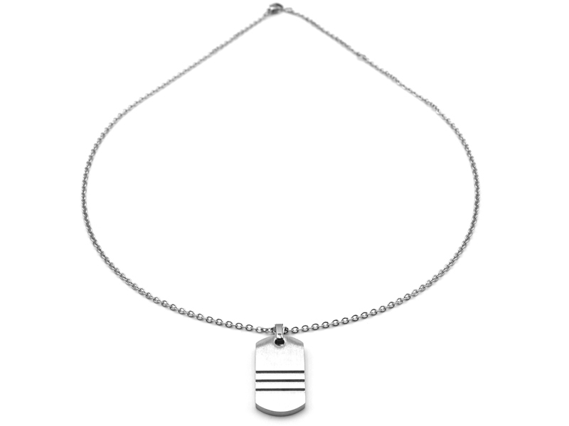 Edelstahlkette "Dogtag" (45+5cm)