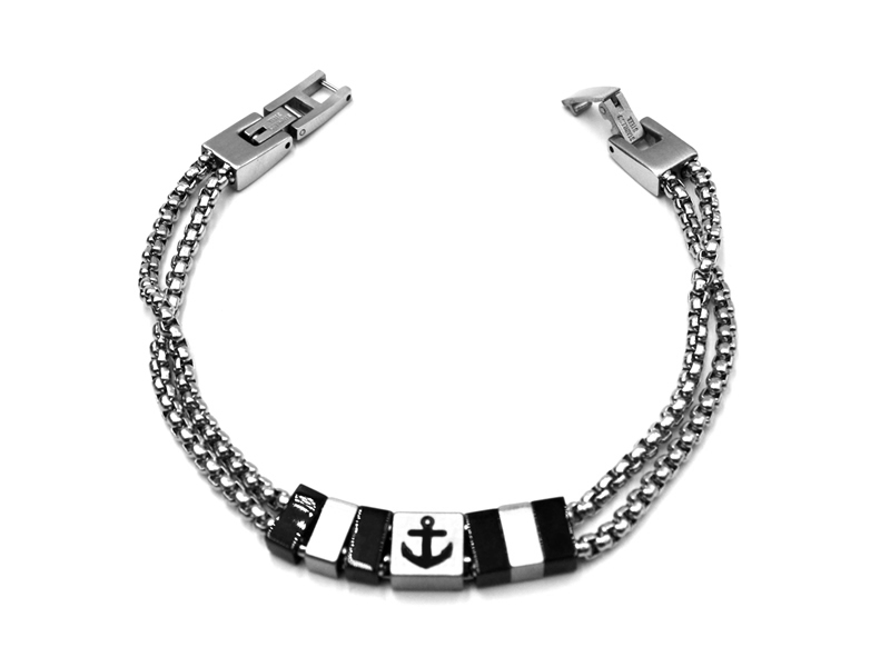 Edelstahlarmband mit Anker
