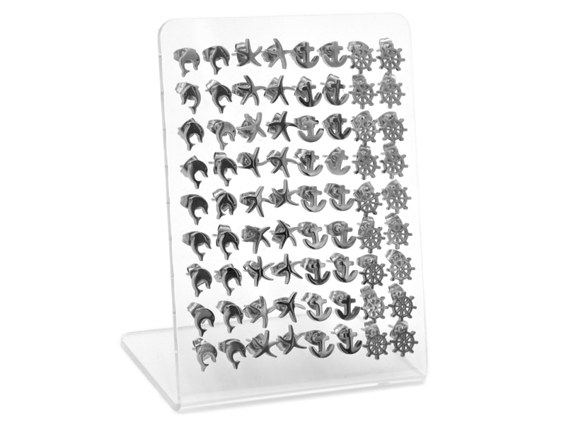 Display mit Edelstahlohrstecker