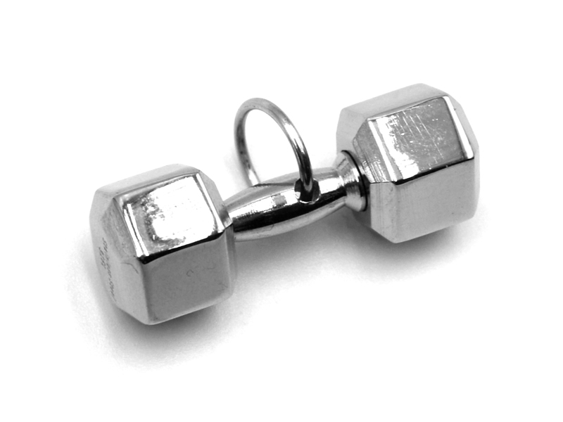 Edelstahlanhänger "Hantel"