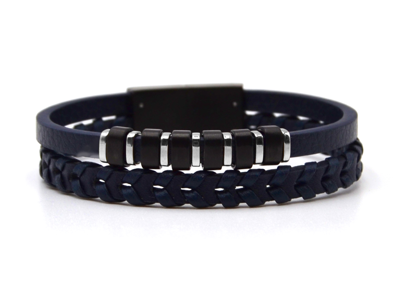 Lederarmband mit Edelstahlverschluß ( ca.20,5cm)