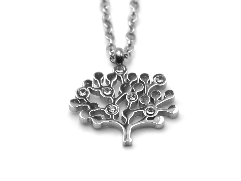 Edelstahlkette Baum des Lebens (45cm+5cm)