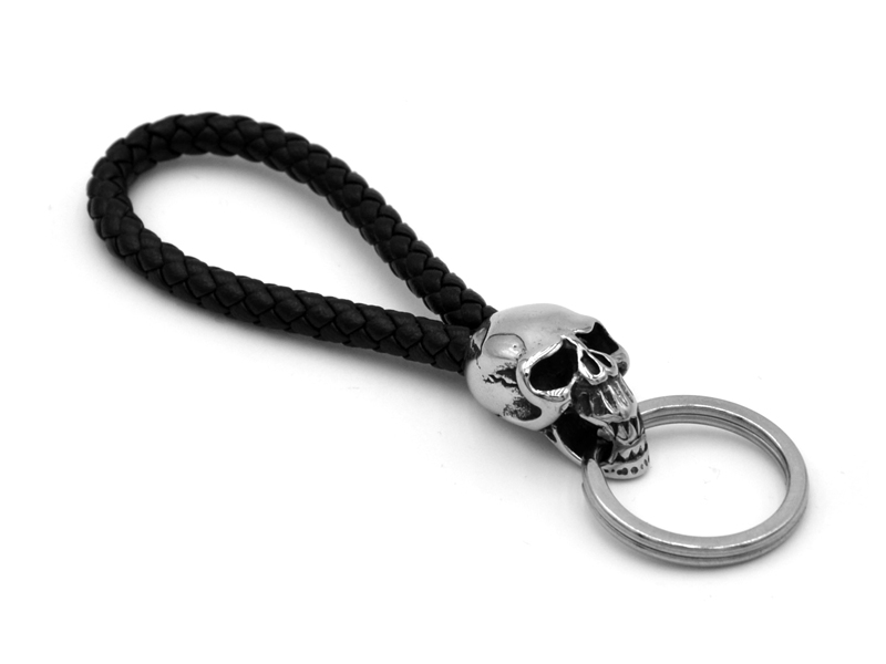 Edelstahlschlüsselanhänger "Skully"