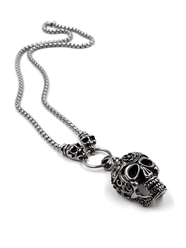 Edelstahlkette "Mexican Skull"