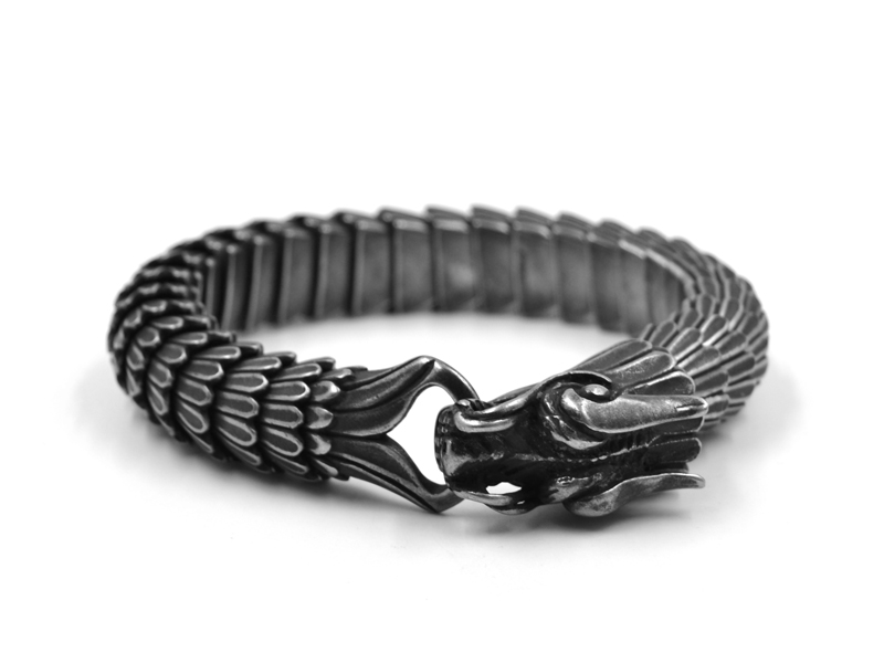 Edelstahlarmband "Drache"