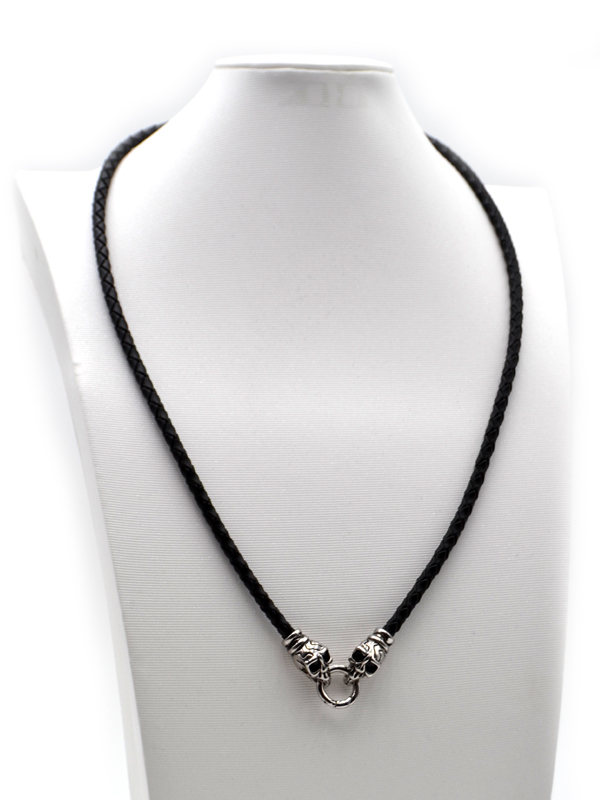 Lederkette mit Edelstahlverschluss