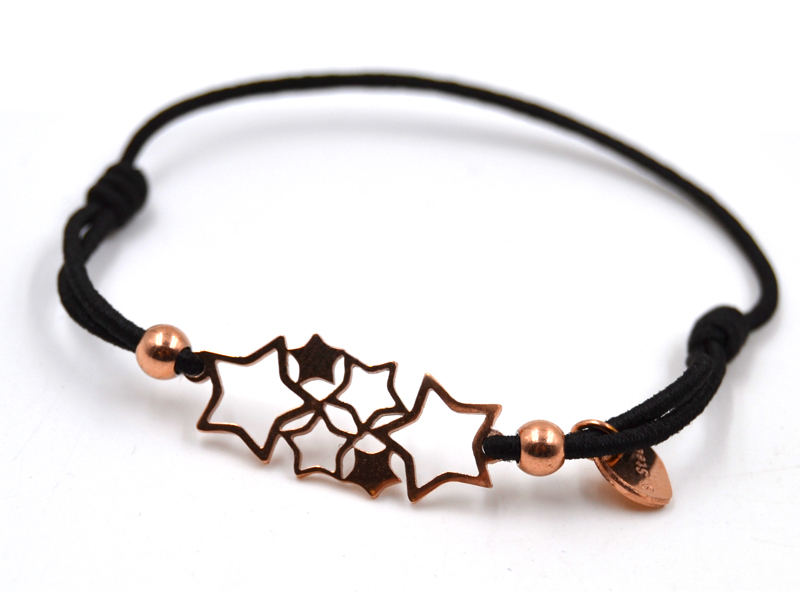 Armband "Stars" mit Edelstahl in rosegold
