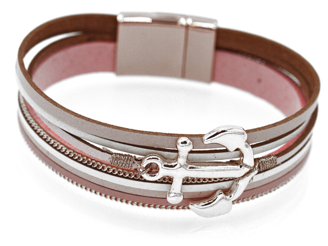 Lederarmband Anker