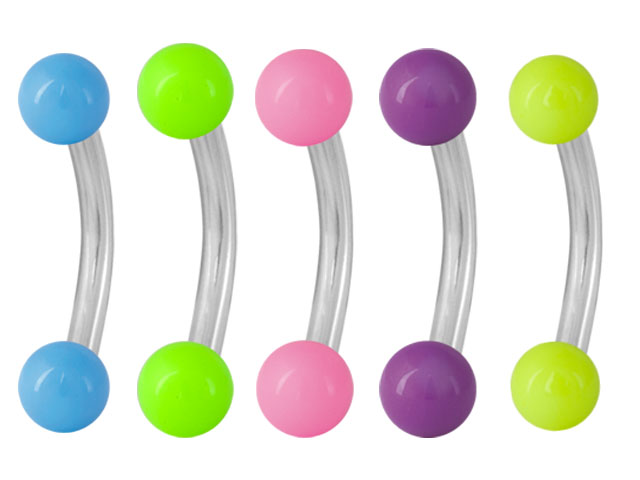 MICRO BANANA BARBELLS WITH NEON BALLS