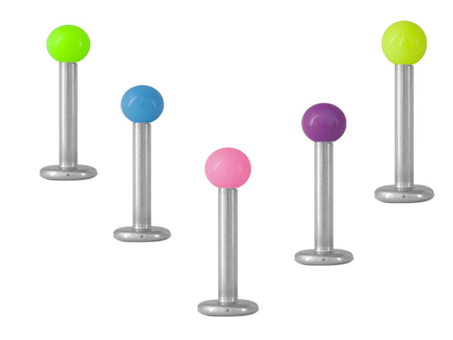 MICRO LABRET WITH MICRO NEON BALLS