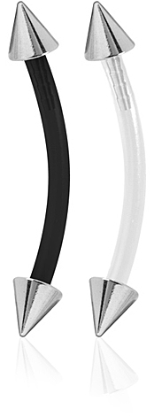 BIOPLAST INTERNAL EYEBROW STUDS W. SS316L CONES