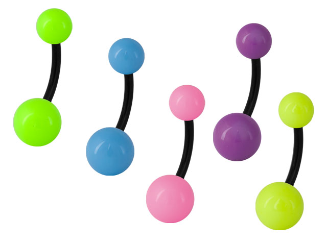 BIOPLAST BANANAS W. UV NEON BALLS