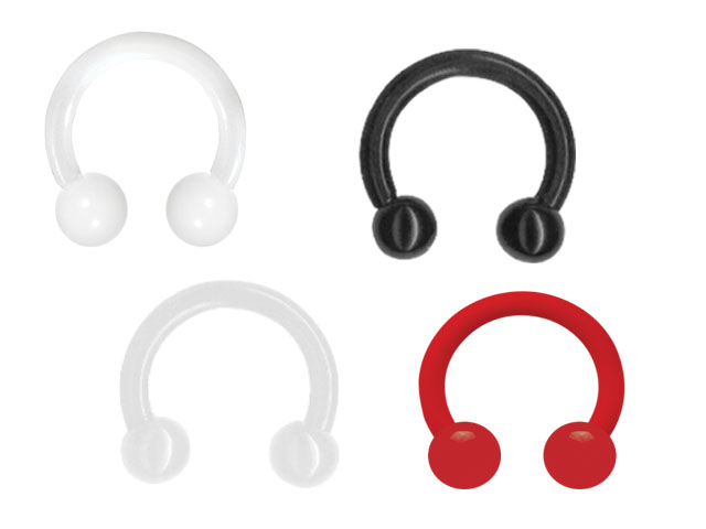 BIOPLAST CIRCULAR BARBELLS W. UV BALLS