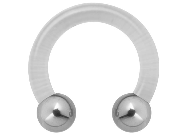 BIOPLAST MICRO CIRCULAR BARBELLS WITH STEEL BALLS