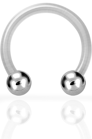 BIOPLAST MICRO CIRCULAR BARBELLS WITH TITANIUM BALLS