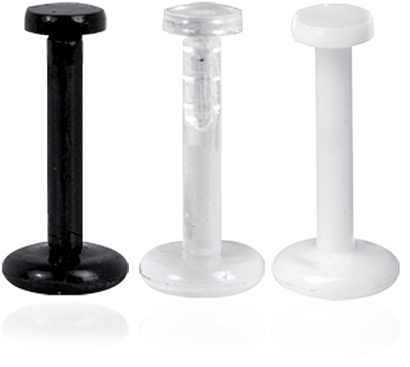 BIOPLAST LABRET RETAINER WITH BIOPLAST DISC  ATTACHMENT