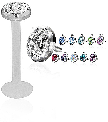 BIOPLAST LABRET W. TITANIUM CRYSTAL ATTACHMENT