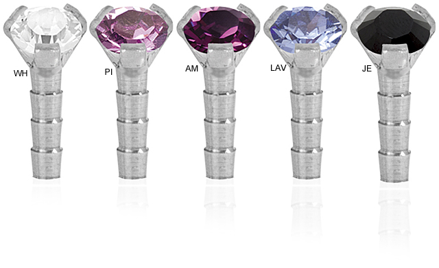 PRONG SET CZ TIT. ATT. FOR BIOPLAST INTERNAL LABRET