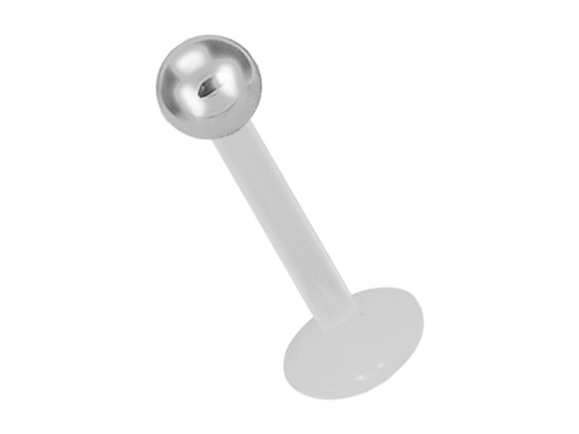 BIOPLAST MICRO LABRET WITH STEEL BALL