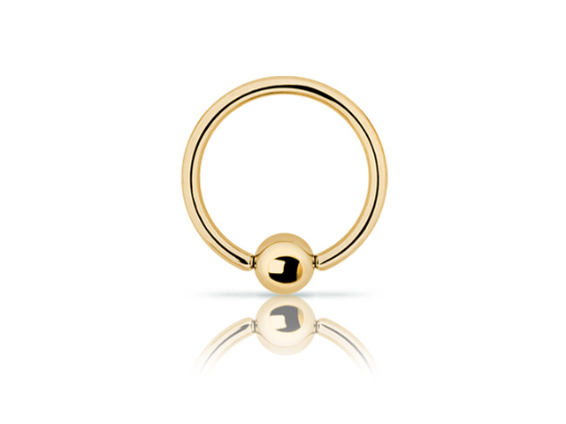 SS316L GOLD PVD STEEL BALL CLOSURE RINGS