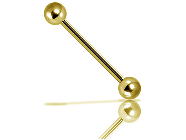 SS316L GOLD PVD STEEL BARBELLS