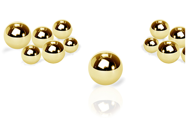 SS316L GOLD PVD STEEL MICRO BALLS