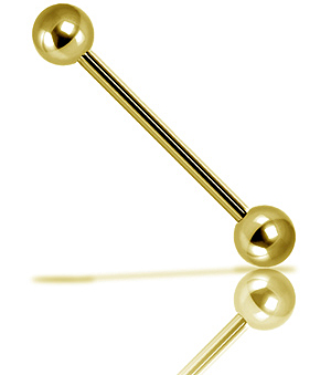 SS316L GOLD PVD STEEL MICRO BARBELLS