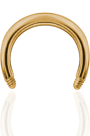SS316L GOLD PVD STEEL MICRO CIRCULAR BARBELL PINS (STEMS)