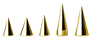 SS316L GOLD PVD STEEL MICRO CONES