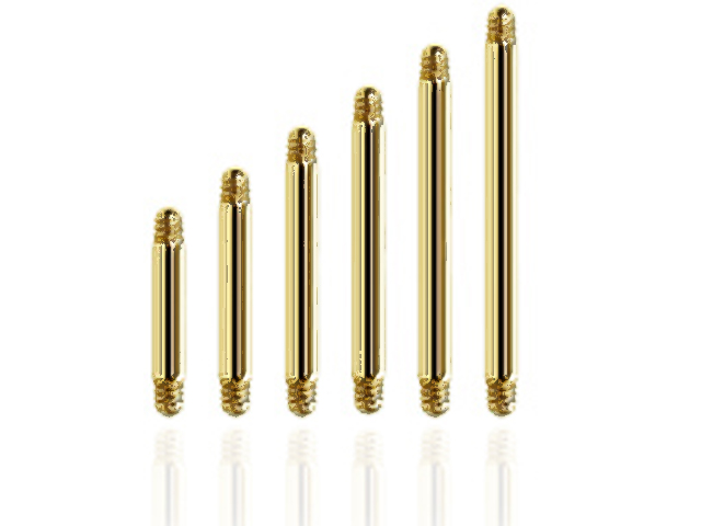 SS316L GOLD PVD STEEL MICRO PINS (STEMS)