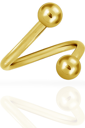 SS316L GOLD PVD STEEL MICRO TWISTERS