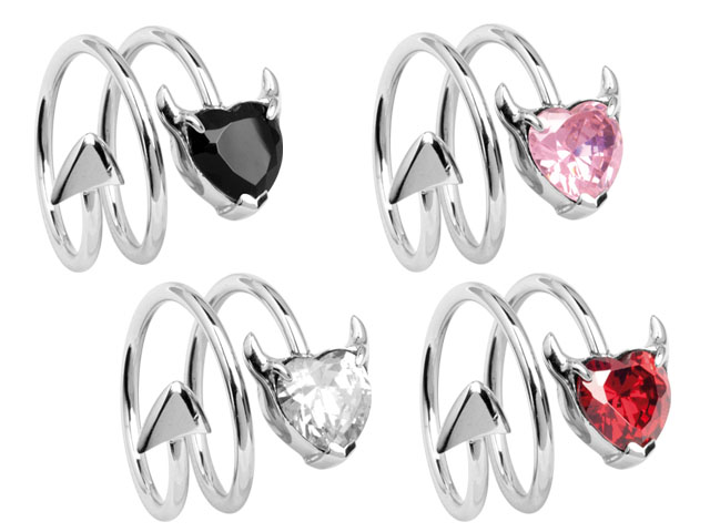 SS316L DEVIL HEART RINGS