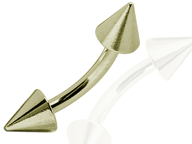 SS316L ZIRCON STEEL MICRO BANANAS WITH CONES