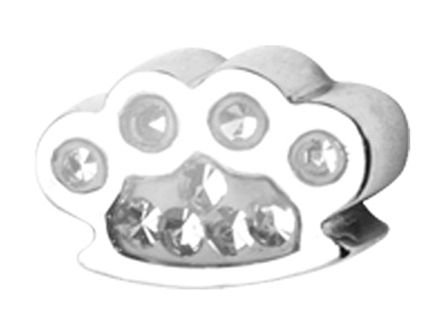 SS316L CRYSTAL TONGUE ATTACHMENTS (GLOSS FINISH KNUKKLE RING)