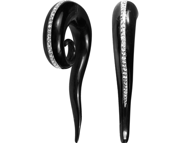 CRYSTAL HORN SPIRAL FISH HOOK (FRONT)