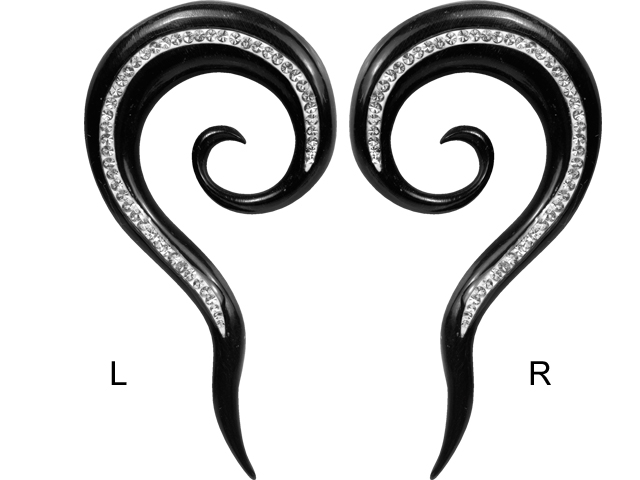 CRYSTAL HORN SPIRAL FISH HOOKI (SIDE CANAL, LEFT AND RIGHT)