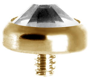 GOLD 18K INTERNAL MICRO ATTACHMENT (JEWELLED DISC)