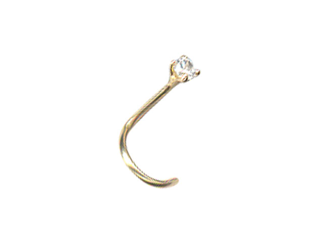 18K GOLD JEWELLED NOSESTUDS WITH CLAW SETTING