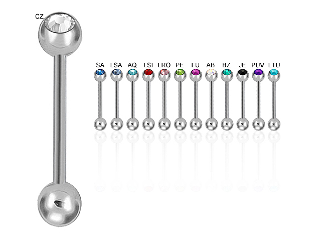 JEWELLED TITANIUM BARBELLS