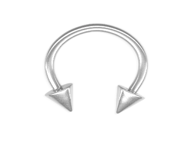 TITANIUM CIRCULAR BARBELLS WITH SPIKES