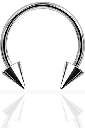 TITANIUM MICRO CIRCULAR BARBELLS WITH SPIKES