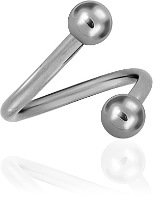 TITANIUM MICRO TWISTERS WITH BALLS