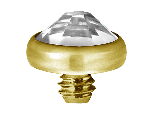 GOLD PVD TITANIUM INTERNAL MICRO ATTACHMENT (JEWELLED DISC)
