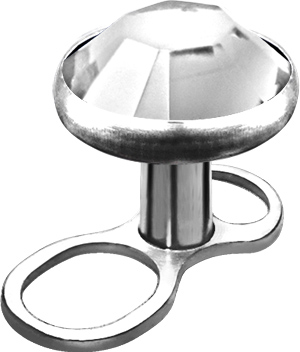 TITANIUM MINI DERMAL ANCHOR W. JEW. DISC (0.8MM INTERNAL)