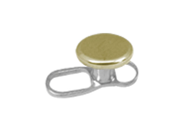 TITANIUM OPEN STYLE DERMAL ANCHOR WITH ZIRCON GOLD DISC (1.2MM I